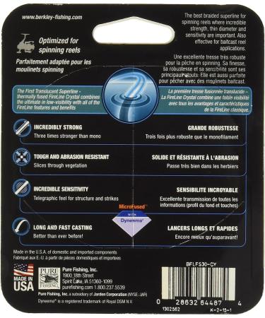 Berkley Fused Crystal Fireline 10/4 Lb 125 Yd - High Strength Fishing Line - Buy Online on SooperMarket.com