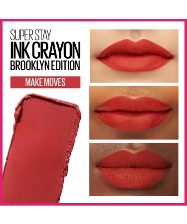 Maybelline Super Stay Ink Crayon Lipstick - Make Moves Red Nude, 8Hrs Longwear Lip Makeup (0.04 oz) - Buy Online on SooperMarket.com