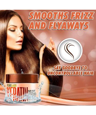 PURE NATURE LUX SPA Keratin Hair Mask - Hydrating Treatment for Dry Damaged Hair - Deep Conditioner for Women - Ideal for Curly and Frizzy Hair - Buy Online on SooperMarket.com
