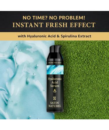 Hyaluronic Acid Serum for Men 75ml Day and Night Serum for Face with Aloe Vera and Spirulina - Hyaluronic Acid Serum for Face - Anti Aging Face Cream Men Skin Care for Men by Satin Naturel - Buy Online on SooperMarket.com