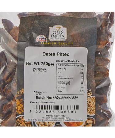 Old India Dates Pitted 750g - Premium Quality Dates (Pack of 1) - Buy Online on SooperMarket.com