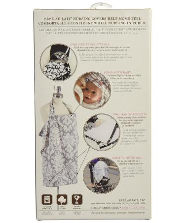 B b au Lait Nursing Cover - Chateau Silver | Stylish & Comfortable Breastfeeding Solutions - Shop Internationally - Buy Online on SooperMarket.com
