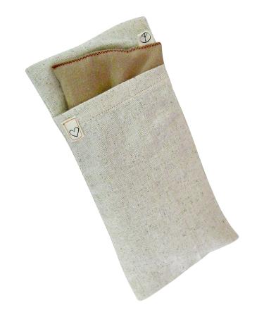 Peacegoods Eye Pillow Gift Set | 4 x 8.5 | Unscented Flax | Washable Cover | Soft Cotton Flannel | Soothing & Relaxing | Beige Tan Color - Buy Online on SooperMarket.com