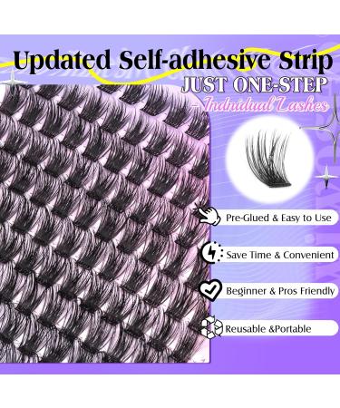 Buy Wiwoseo Self Adhesive Eyelashes | Pre-Glued Cluster Extensions | Waterproof D Curl Lash Clusters - No Glue Needed - Buy Online on SooperMarket.com
