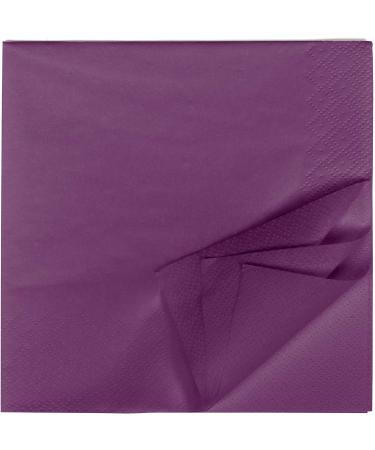 HEKU 100 Purple 3-Layer Napkins - 33x33cm | 5-Pack | Stylish & Highly Absorbent | Perfect for Events & Gastronomy | International Shipping Available - Buy Online on SooperMarket.com