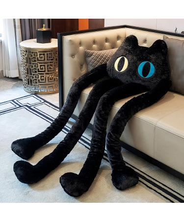 vitegaw Long Cat Plush Pillow 39" Cute Black Cat Stuffed Animals Kawaii Soft Plushies Big Plush Toys Gift for Girlfriend Kids Large 39inch Black - Buy Online on SooperMarket.com