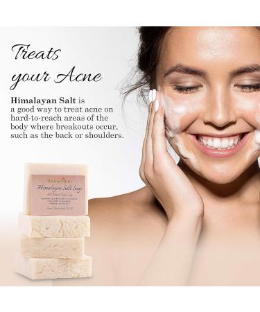 Himalayan Salt Soap Bars - Handmade USA | Sea Salt & Shea Butter | All Natural Non-GMO Unscented (4 Bars 4.5oz Each - Buy Online on SooperMarket.com