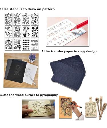 44 PCS Wood Burning Kit with Adjustable Temperature Pyrography Pen - Professional Pyrography Tool Set for Embossing, Carving, Soldering - DIY Creative Tools - Buy Online on SooperMarket.com