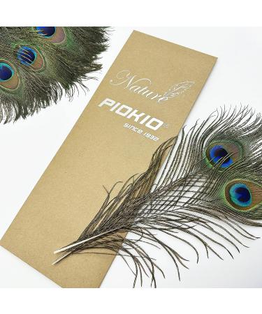 Piokio 10-12 Inch Natural Peacock Feathers Bulk - 50pcs for DIY Craft, Wedding, Mardi Gras Decor - Buy Online on SooperMarket.com