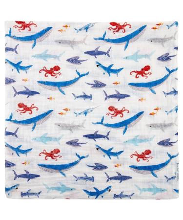 Stephen Joseph Shark Muslin Lovie with Teether - Soft and Comfortable for Babies - Buy Online on SooperMarket.com