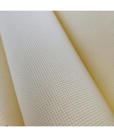 59" X 36" Cream 14 Ct Counted Cotton Aida Cloth Cross Stitch Fabric