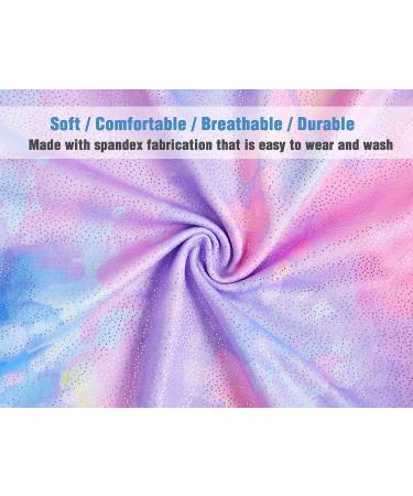 Sparkly Unicorn Rainbow Gymnastics Leotard for Girls | Long Sleeve Tumbling Outfit Age 2-9 Years | Tie Dye B 2-3T - Buy Online on SooperMarket.com