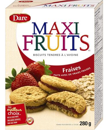 Maxi Fruits Strawberry - Soft Oatmeal Cookies with Real Fruit Filling for a Great Snack 280g - Buy Online on SooperMarket.com