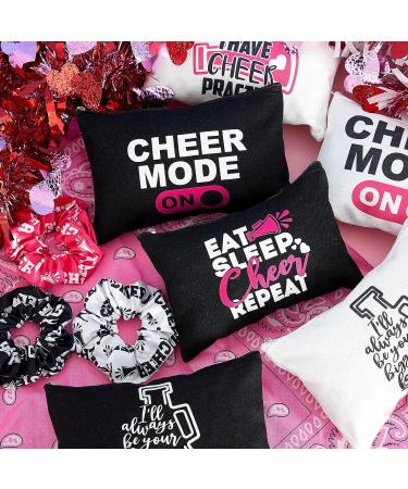 24 Pieces Cheer Bags for Cheerleaders Cheer Scrunchies Canvas Cheer Makeup Bags Cases Portable Travel Cheerleading Makeup Bag Cheer Elastic Scrunchies for Girls Cheerleaders Hair Ties Cheer Gifts - Buy Online on SooperMarket.com