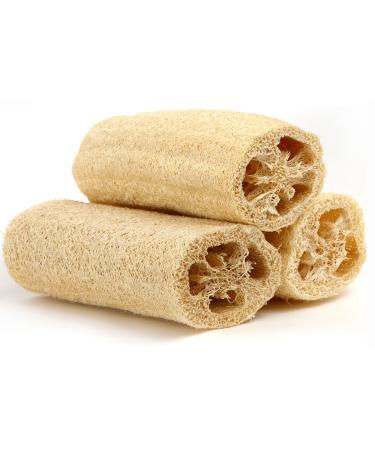 Natural Loofah Exfoliating Bath Sponge by Spa Destinations (3 PACK of 6 Loofah) Natural Renewable Resource.