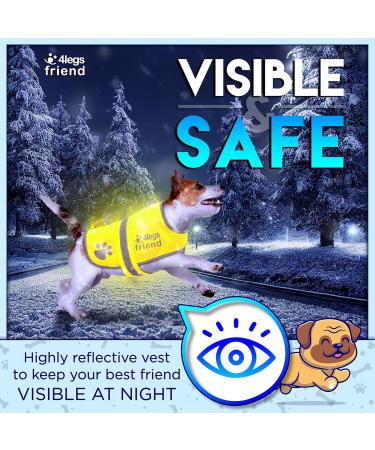 Reflective Light Fleece Dog Coat - High Visibility & Safety - 5 Sizes Available | Perfect for Outdoor Activities - Orange M - Buy Online on SooperMarket.com