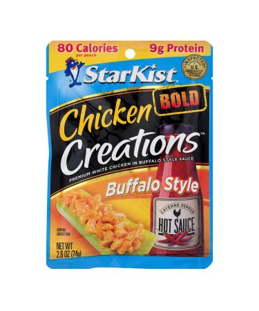 StarKist Chicken Creations BOLD Buffalo Style - 2.6 oz Pouch (Pack of 12) Buffalo Style 2.6 Ounce (Pack of 12)