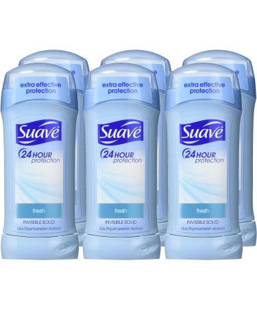 Suave 24-Hour Protection Fresh Invisible Solid Anti-Perspirant 2.6 oz (Pack of 6) - Long-Lasting Freshness, Bulk Buy - Buy Online on SooperMarket.com