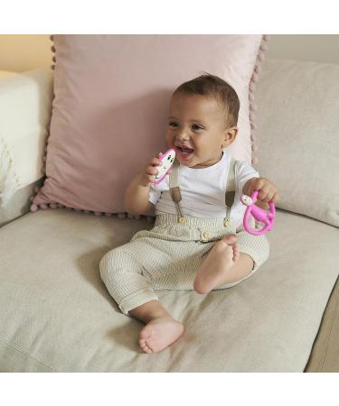 Matchstick Monkey Antimicrobial Teething Starter Set - Pink Monkey Set for Babies 3 Months+ | Includes Flat Face Teether, Animal Teether, and Finger Toothbrushes - Buy Online on SooperMarket.com