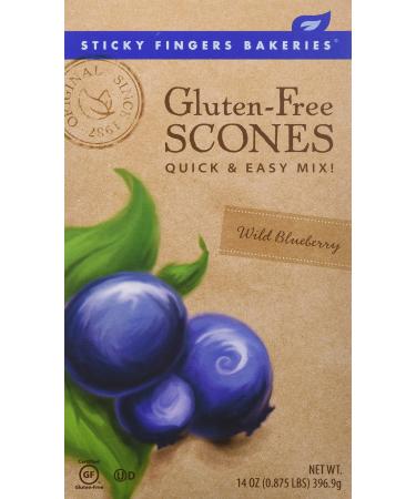Sticky Fingers Bakeries Gluten Free Scone Mix Wild Blueberry -- 14 oz Each / Pack of 3