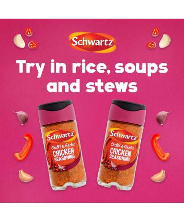 Schwartz Chicken Seasoning Chilli & Garlic 48g - Spicy blend for delicious chicken dishes - Buy Online on SooperMarket.com