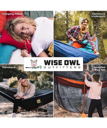 Wise Owl Outfitters Hammock Bug Net - Premium Waterproof Mesh Netting with Double-Sided Zipper for Hammocks - Essential Camping Gear in Black - Buy Online on SooperMarket.com
