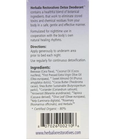 Herbalix Restoratives Nighttime Detox Cleansing Deodorant - 2.5 oz - Buy Online on SooperMarket.com