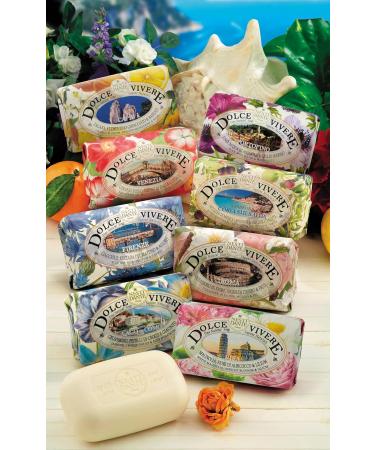 Nesti Dante Dolce Vivere Portofino Soap - Flax Rose Water & Marine Lily 250g | Luxury Natural Skincare Online - Buy Online on SooperMarket.com