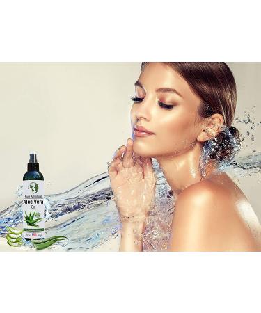 Organic Aloe Vera Gel - 100% Pure Cold Pressed for Face, Hair, Acne, Sunburn & More - 8 oz - Buy Online on SooperMarket.com