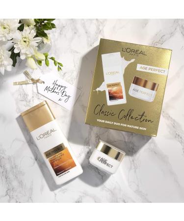 L'Oreal Paris Gift set for her by Age Perfect Cleanser & Day Cream Classic Collection Skin Care Gift Set - Buy Online on SooperMarket.com