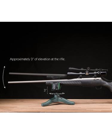 Caldwell The Rock Jr Adjustable Rifle Shooting Rest - Ambidextrous Design for Outdoor Range | Green/Black - Buy Online on SooperMarket.com