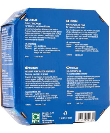 JBL Unibloc 6016100 Bio Filter Foam for CristalProfi E Aquarium Filters - 2-Pack | Premium Foam for E 40 E 70 E 90 E4/7/900/1-2 | International Shipping - Buy Online on SooperMarket.com