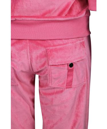 Yasumond Velour Tracksuit Set - Coral Small | Women's 2-Piece Joggers Outfit - Buy Online on SooperMarket.com