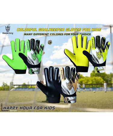Keeperking Clawxen Goalkeeper Gloves for Kids | Junior Football & Soccer Gloves for Ages 3-7 | Boys & Girls Green - Buy Online on SooperMarket.com