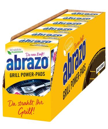Abrazo Grill Power Pads |12 grill cleaners 6x2 pcs. + 6 pairs of gloves fat -solter m. Soap oven and grill cleaner cleaning v.Rust u. Accessories 6 packs of 2 pieces + 6 pairs of gloves