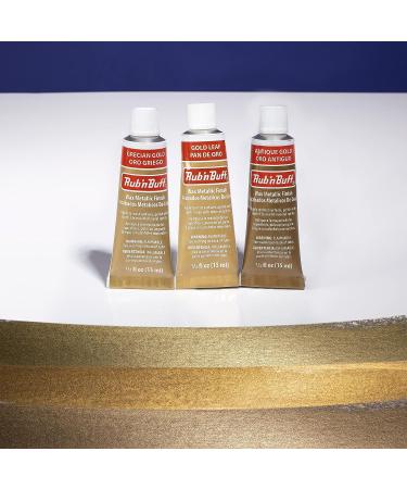AMACO Rub n Buff Wax Metallic Finish 3 Color Kit - Antique Gold, Grecian Gold, Gold Leaf - 15ml Tubes - Gilding Wax for Furniture, Antiquing, Restoration - Buy Online on SooperMarket.com