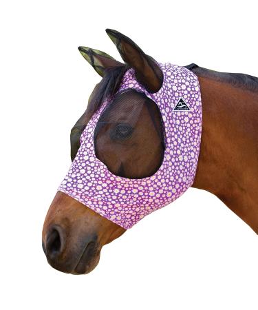 Professional's Choice Comfort-Fit fly mask for horses daisy patterns maximum protection and comfort for your horse Horse (Large) Horse (Large) Daisy