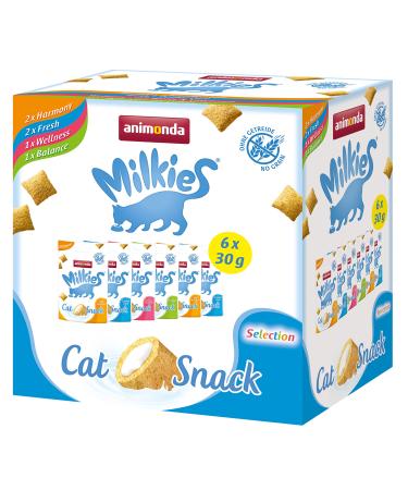 Animonda Milkies Selection Mixpack grain -free crispy pillows for cats cat snack multipack 6 x 30 g Selection multipack 1 piece (6 Pack)