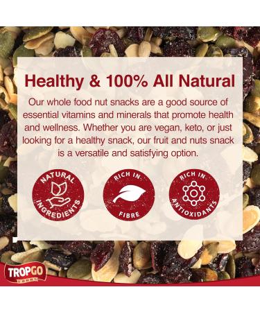Tropgo Salad Decor - Healthy Salad Mix with Salted Almonds Dried Cranberries and Seeds in a Reusable and Recyclable Tub - Guilt Free Mixed Nuts and Dried Fruits - Salad Topper for all Ages (200G) - Buy Online on SooperMarket.com