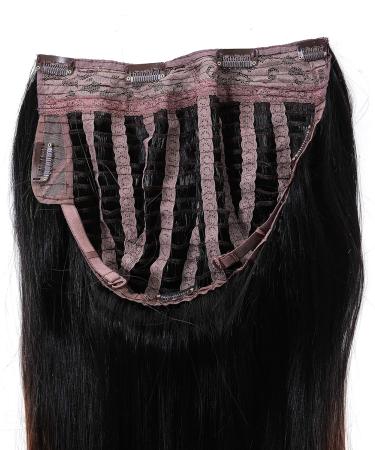 Buy WIG ME UP BR18709-1T30 Half Wig Clip-In Hairpiece | Long Straight Ombre Black Copper Brown Hair Extensions - International Shipping Available - Buy Online on SooperMarket.com
