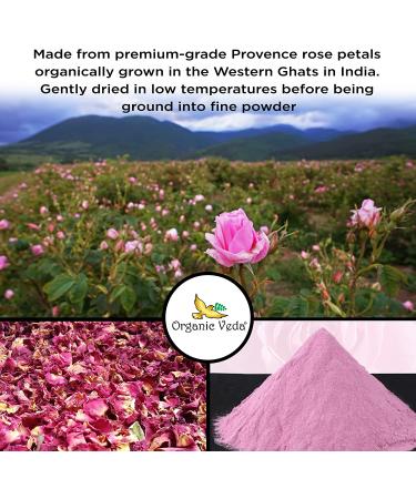 Organic Veda Edible Rose Petal Powder - Natural Powder for Cooking, Baking, DIY Beauty Products - 7oz - Buy Online on SooperMarket.com