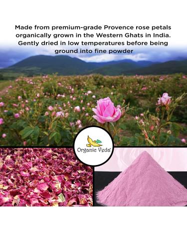 Organic Veda Edible Rose Petal Powder - Natural 16oz Powder for Cooking, Baking & DIY Beauty - Vegan, Non-GMO - Buy Online on SooperMarket.com