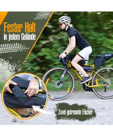 Rovativ Bikepacking Frame Bag 3L - 100% Waterproof Large Frame Bag for Gravel Road & MTB - 42cm Long - Buy Online on SooperMarket.com