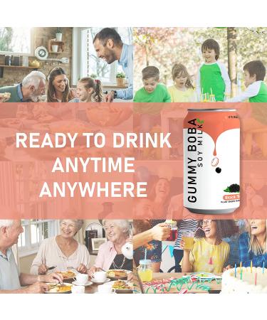 O's Bubble Gummy Boba Soy Milk 10.7 Fl Oz (Pack of 6) - Plant Based, Non-GMO, Shelf Stable, Vegan, Gluten-Free Black Tea - Buy Online on SooperMarket.com