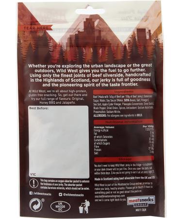 Wild West Honey BBQ Beef Jerky 35 g Pack of 12 & Original Beef Jerky 35 g Pack of 12 - Buy Online on SooperMarket.com