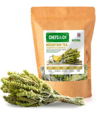 CHEFS&CO Mountain Tea (Sideritis scardica) | Loose Tea | Whole with Stems Leaves & Flowers | Handpicked | Strong Aroma | Antioxidant | Rich in Flavonoids & Essential Oils (NATURAL 80g (Pack of 1)) NATURAL 80g (Pack of 1) - Buy Online on SooperMarket.com