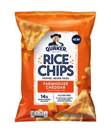 Quaker Rice Chips, Farmhouse Cheddar, 5.5 Oz