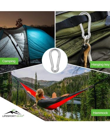 4 Pack 3-inch Marine Grade 316 Stainless Steel Carabiner Clips for Gym and Outdoor Activities - Buy Online on SooperMarket.com