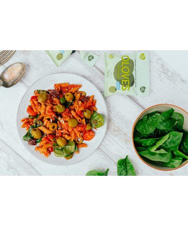 OLOVES Green Greek Pitted Olives | Basil & Garlic | Vegan, Kosher, Gluten Free, Keto Friendly | Fresh & All Natural Low Calorie Healthy Snack (30 Pack, 1.1oz Bags) - Buy Online on SooperMarket.com