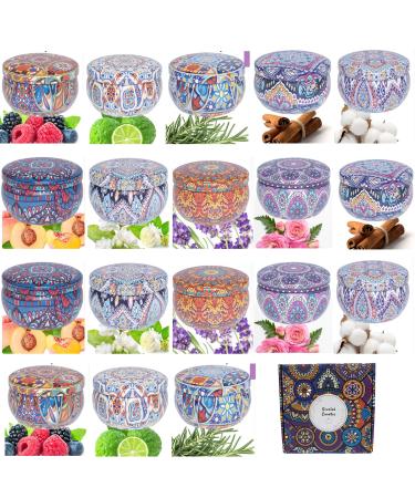 HomeWit fragrance candles set 18pc 1520g fragrance candles gift set with lid long burning time for birthday gift set for women gifts 18-candle fragrance candle